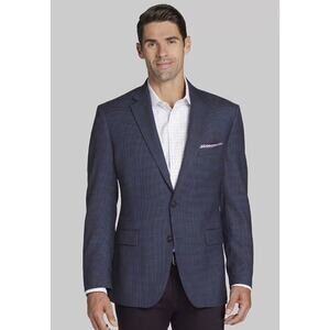 Jos A Bank Traveler Slim Fit Check Blazer Sport Coat Blazer Jacket Mens Size 48R